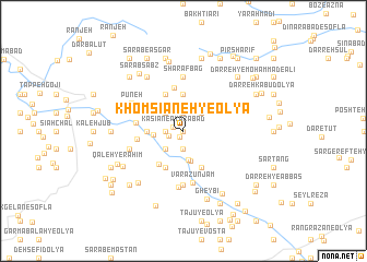 map of Khomsīāneh-ye ‘Olyā