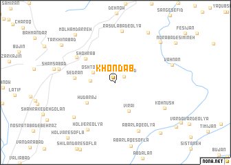 map of Khondāb