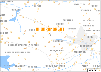 map of Khorram Dasht