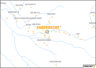 map of Khorramzār