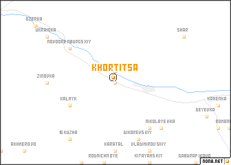 map of Khortitsa