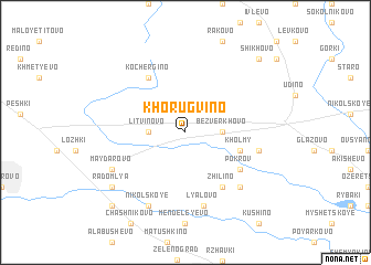 map of Khorugvino