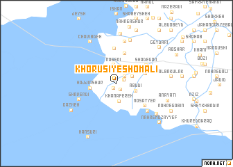 map of Khorūsī-ye Shomālī