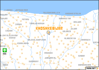 map of Khoshk-e Bījār