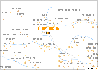 map of Khoshk Rūd