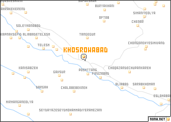 map of Khosrowābād