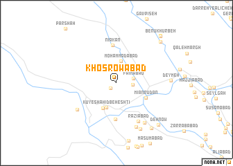 map of Khosrowābād