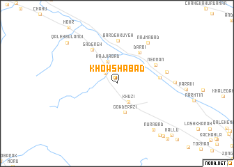 map of Khowshābād