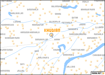 map of Khudiān