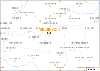 map of Khunayzīr