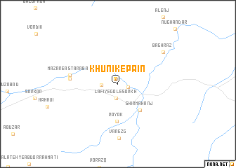 map of Khūnīk-e Pā\