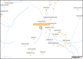 map of Khurāsāni