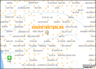 map of Khuraybāt Qal‘ah