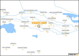 map of Khūrchān