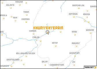 map of Khūrīyeh-ye Pā\