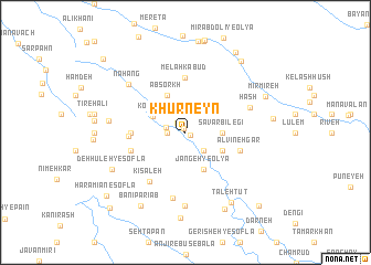 map of Khūrneyn