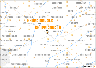 map of Khurriānwāla