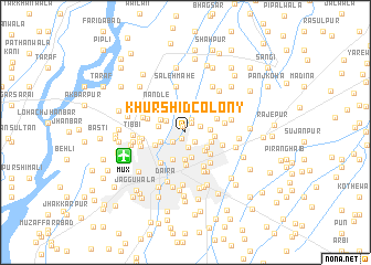 map of Khurshīd Colony