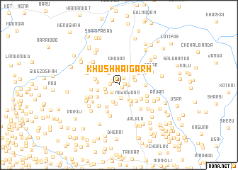 map of Khushhāigarh