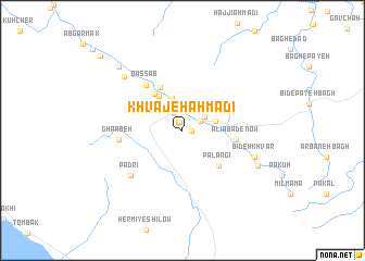map of Khvājeh Aḩmadī