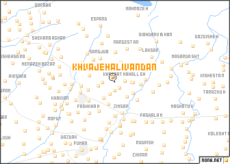 map of Khvājeh ‘Alīvandān