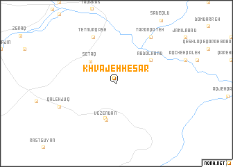 map of Khvājeh Ḩeşār