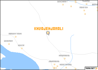map of Khvājeh Jamālī