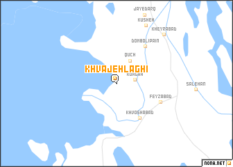 map of Khvājeh Lāghī