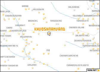map of Khvosh Nāmvand