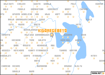 map of Kʼidamē Gebeya