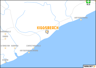 map of Kiddʼs Beach