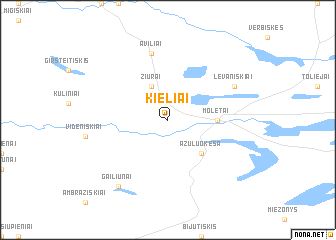 map of Kieliai