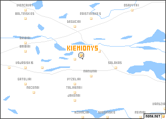 map of Kiemionys
