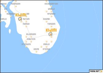 map of Kijini