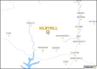 map of Kilby Mill