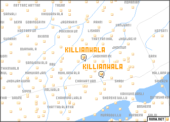 map of Killiānwāla