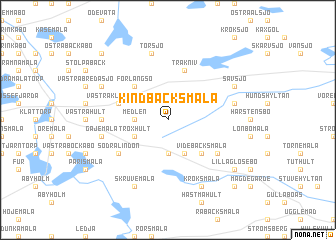 map of Kindbäcksmåla