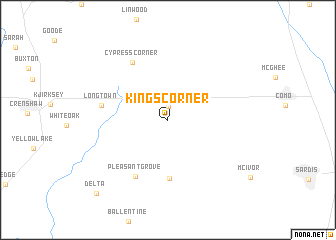 map of Kings Corner