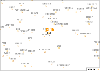 map of King