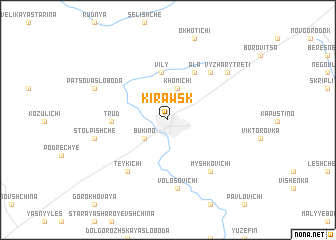 map of Kirawsk