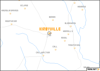 map of Kirbyville