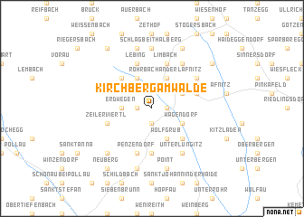 map of Kirchberg am Walde