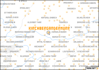 map of Kirchberg an der Murr