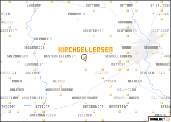 map of Kirchgellersen