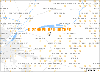 map of Kirchheim bei München