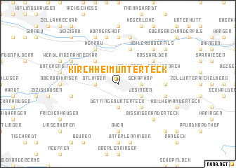 map of Kirchheim unter Teck