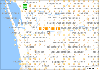 map of Kirindiwita