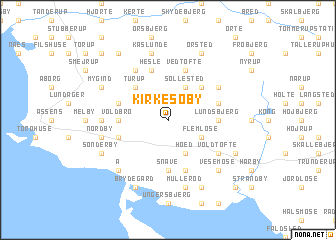 map of Kirke-Søby