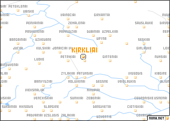 map of Kirkliai