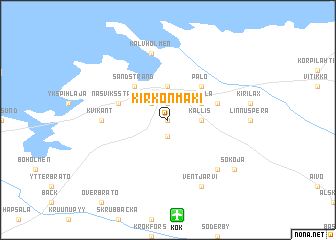 map of Kirkonmäki